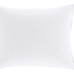 White pillow insert on a white background for Our Boat House pillow covers.