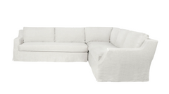 Majorca Deluxe Two-Arm Slipcovered 121in x 120in Sectional -LAF