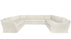 Majorca Deluxe Three-Piece U-Slipcovered 172in Sectional