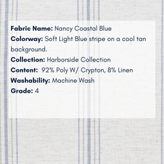 Fabric Swatch: Nancy Coastal Blue- Harborside Collection