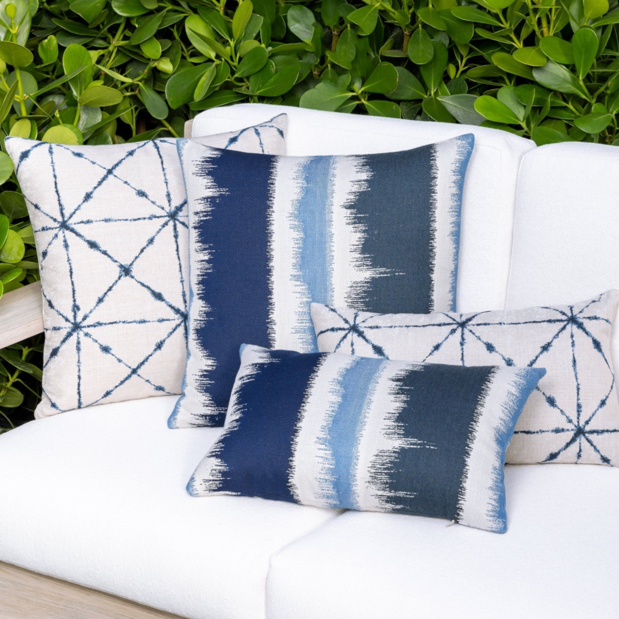 Ocean Escape Indigo Indoor/Outdoor Pillow