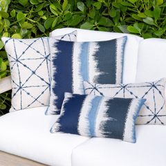 Ocean Escape Indigo Indoor/Outdoor Pillow