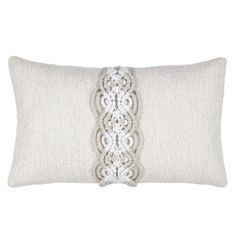 Oyster Macrame Indoor/Outdoor Pillow