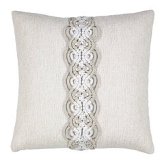 Oyster Macrame Indoor/Outdoor Pillow