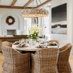 Oyster Shell Round Halo Chandelier