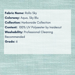 Fabric Swatch: Rollo Sky - Harborside Collection