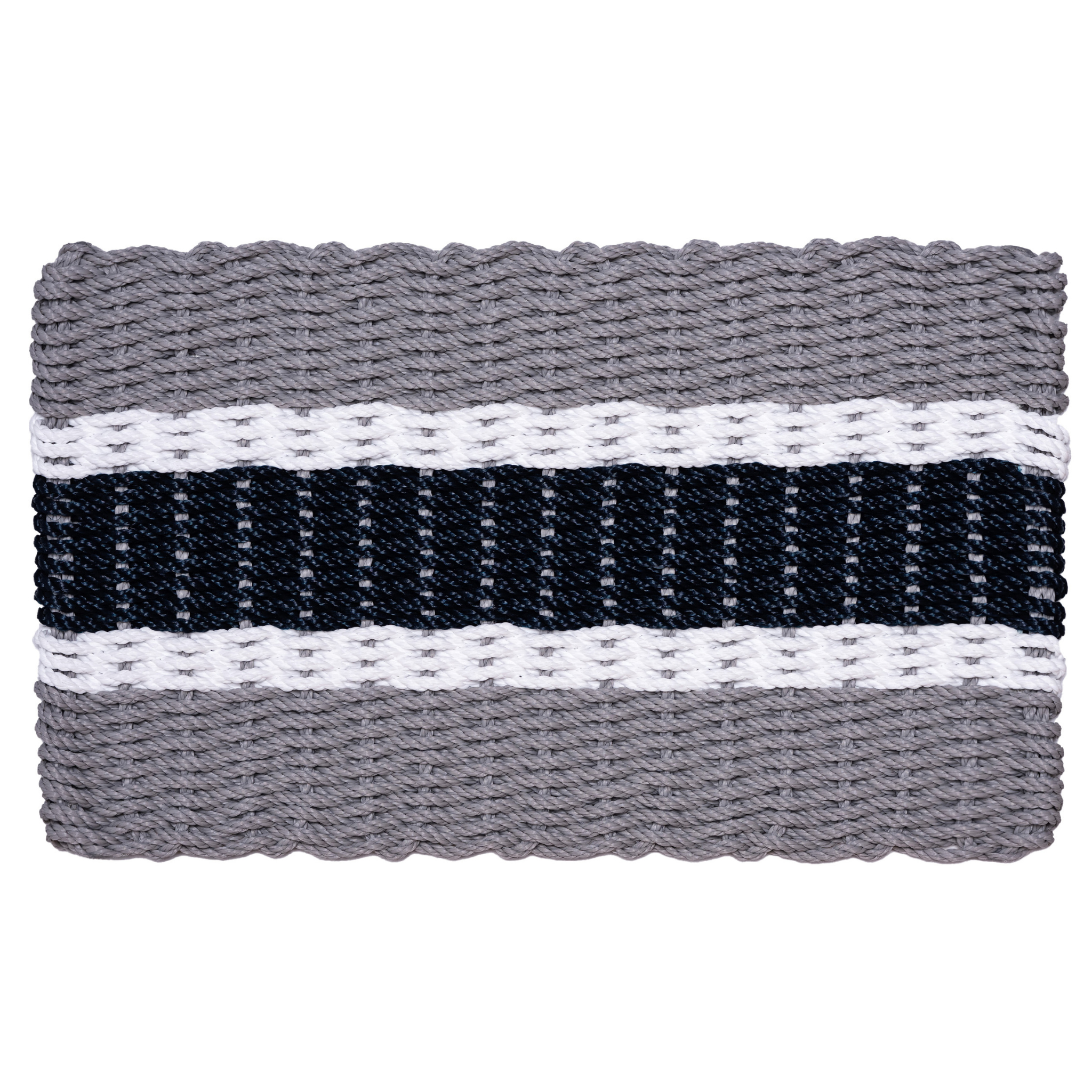 Rope Doormat - Cape Cod Navy Coastal Stripe
