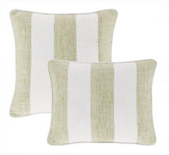 Awning Stripe Indoor/Outdoor Decorative Pillow - Soft Green