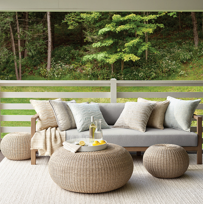 Greylock Soft blue Indoor/Outdoor Decorative Pillow