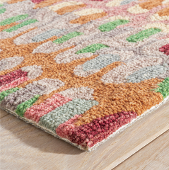 Paint Chip Micro Hooked Wool Rug - Clay