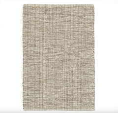 Marled Brown Handwoven Cotton Rug
