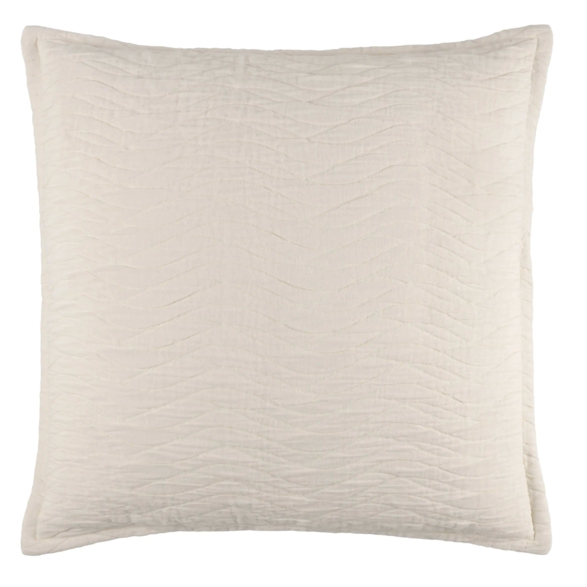 Shores Gauze Quilted Sham - Dove White