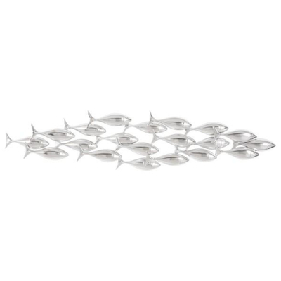 Silver Leaf School of Fish Wall Decor