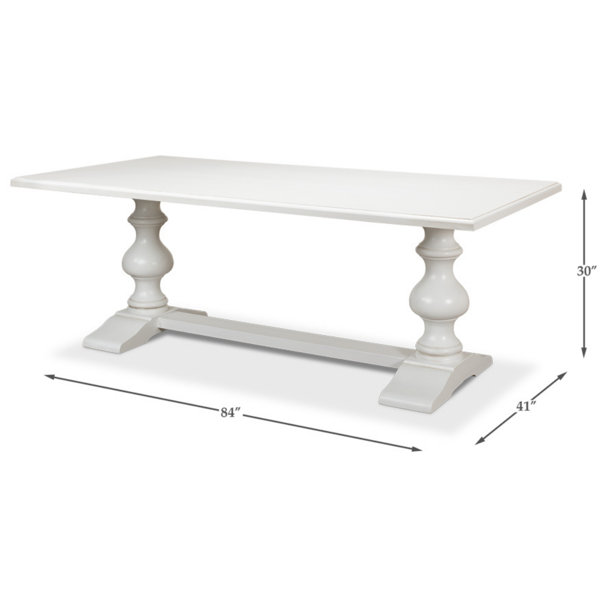 Southern Shores White Trestle Dining Table