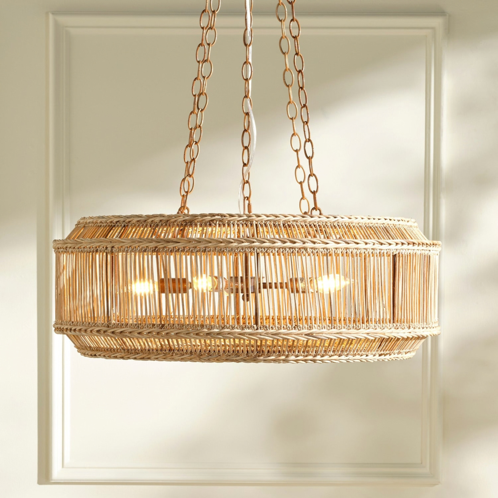 Surf City Rattan Chandelier