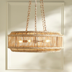 Surf City Rattan Chandelier