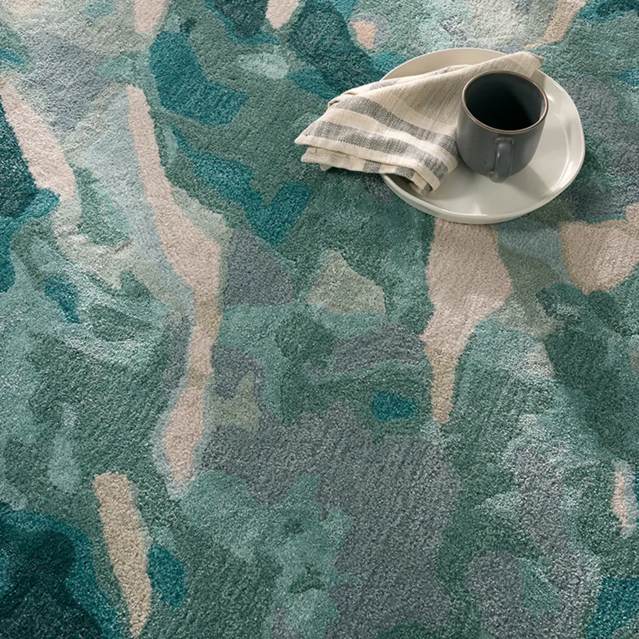 Delray Beach Coral Rug - Teal