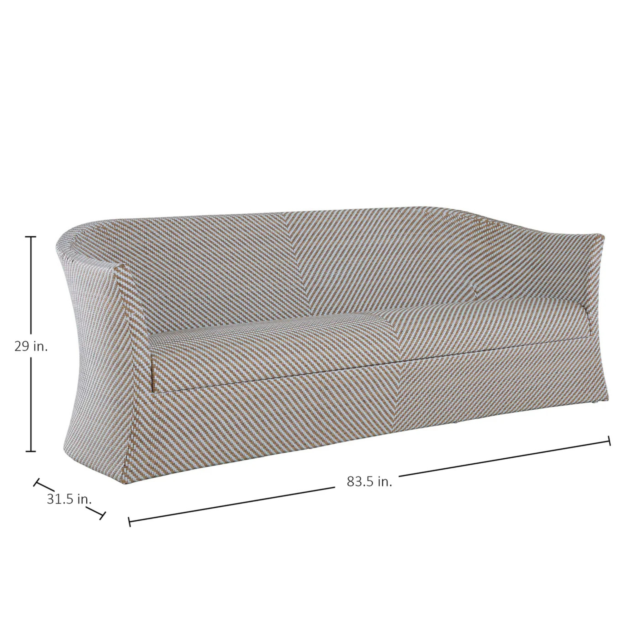 Palm Beach Outdoor Sofa - Natural & White