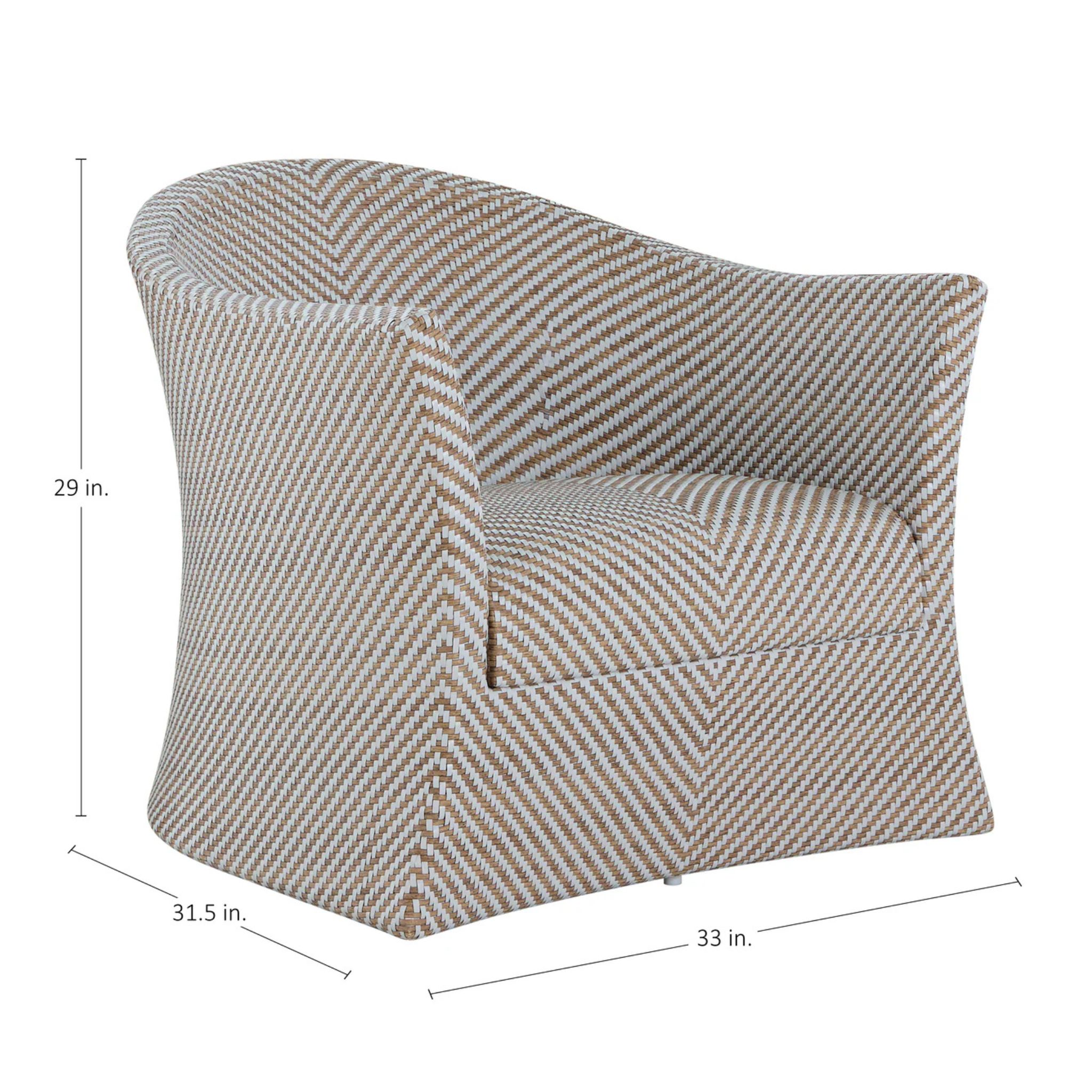 Palm Beach Outdoor Coffee Table - Natural & White - close up