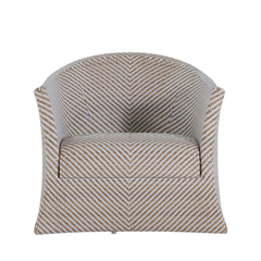 Palm Beach Outdoor Swivel Lounge Chair - Natural & White