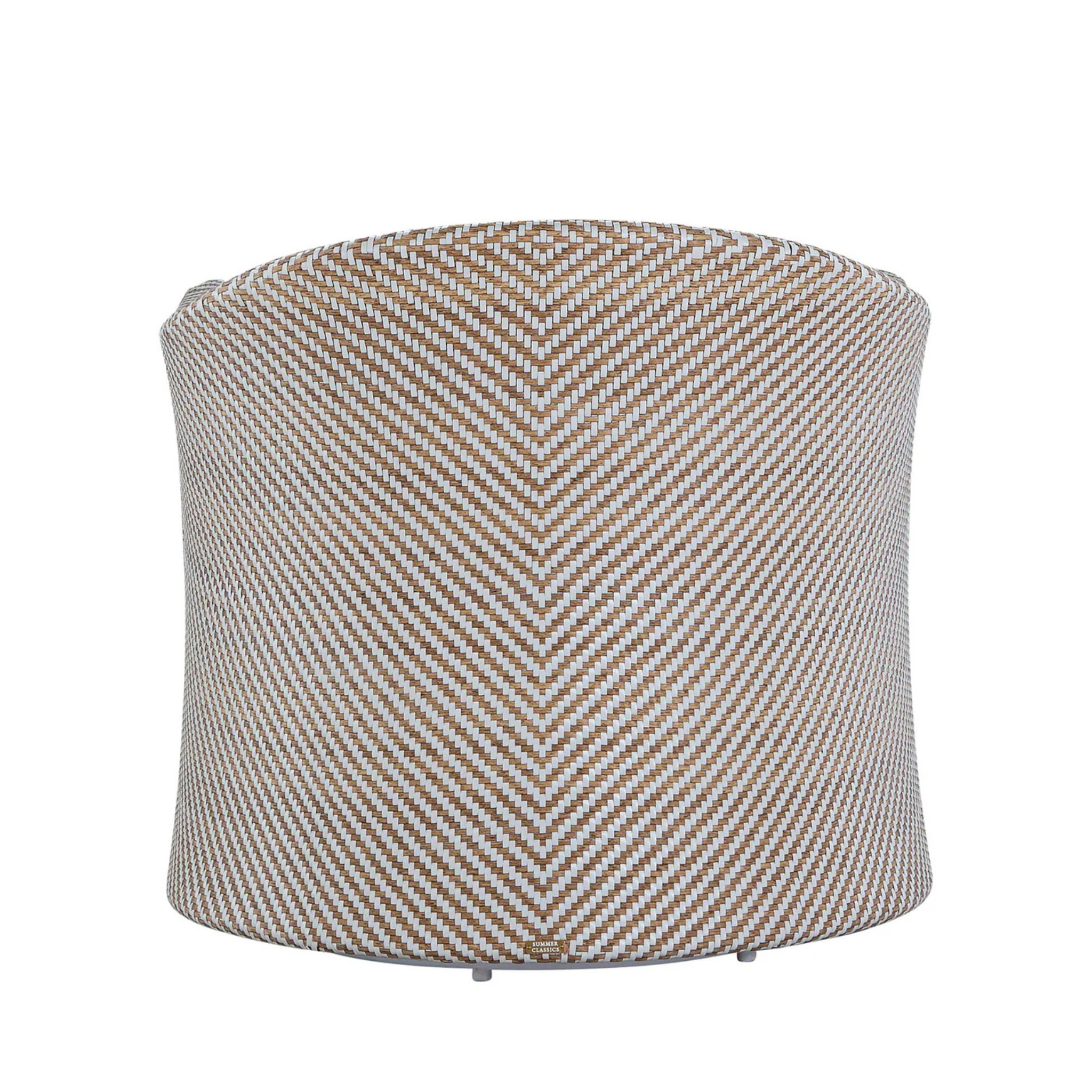 Palm Beach Outdoor Swivel Lounge Chair - Natural & White