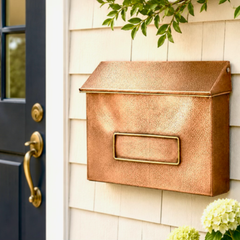 Wall Mounted Copper Mail Box - Two Sizes