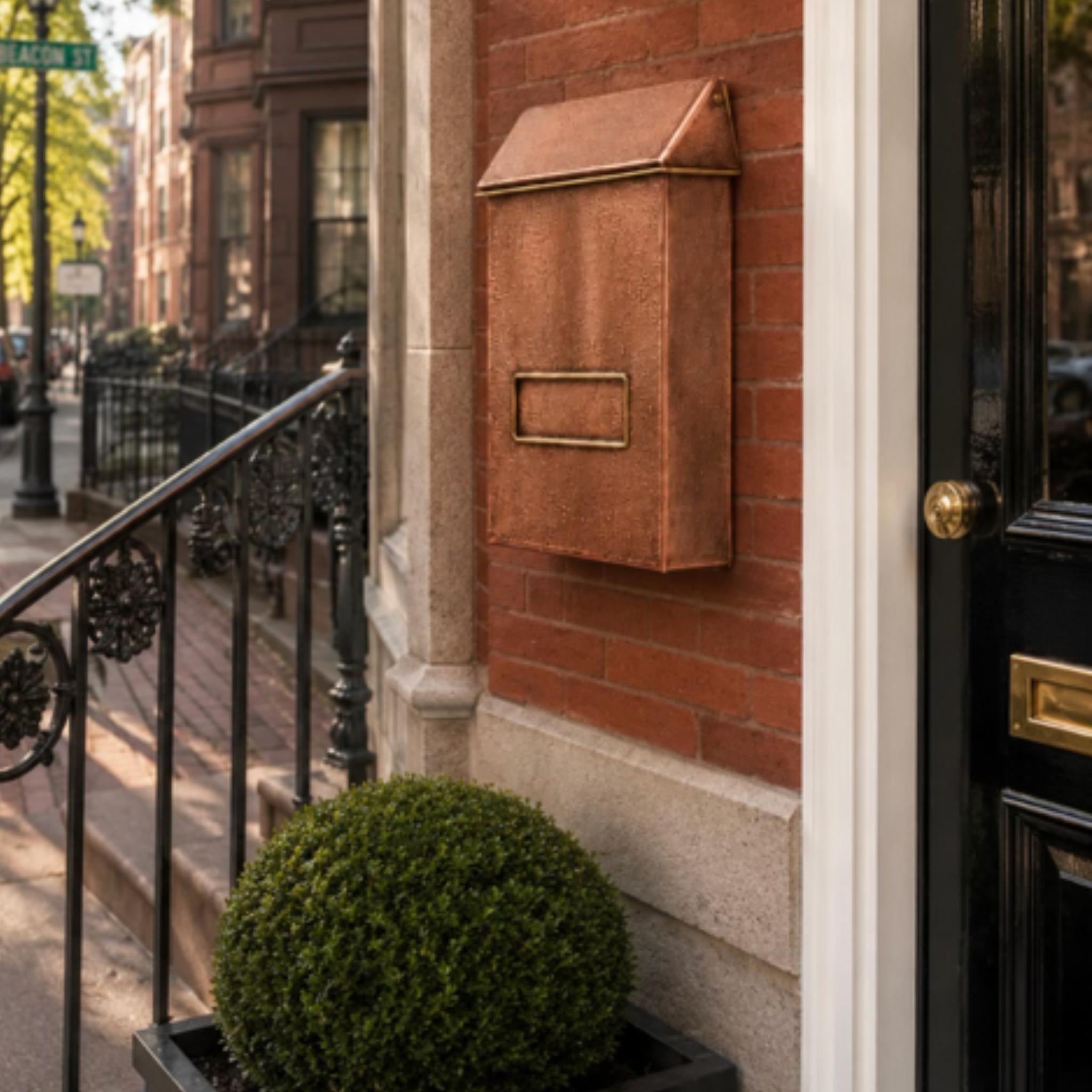 Wall Mounted Copper Mail Box - Two Sizes