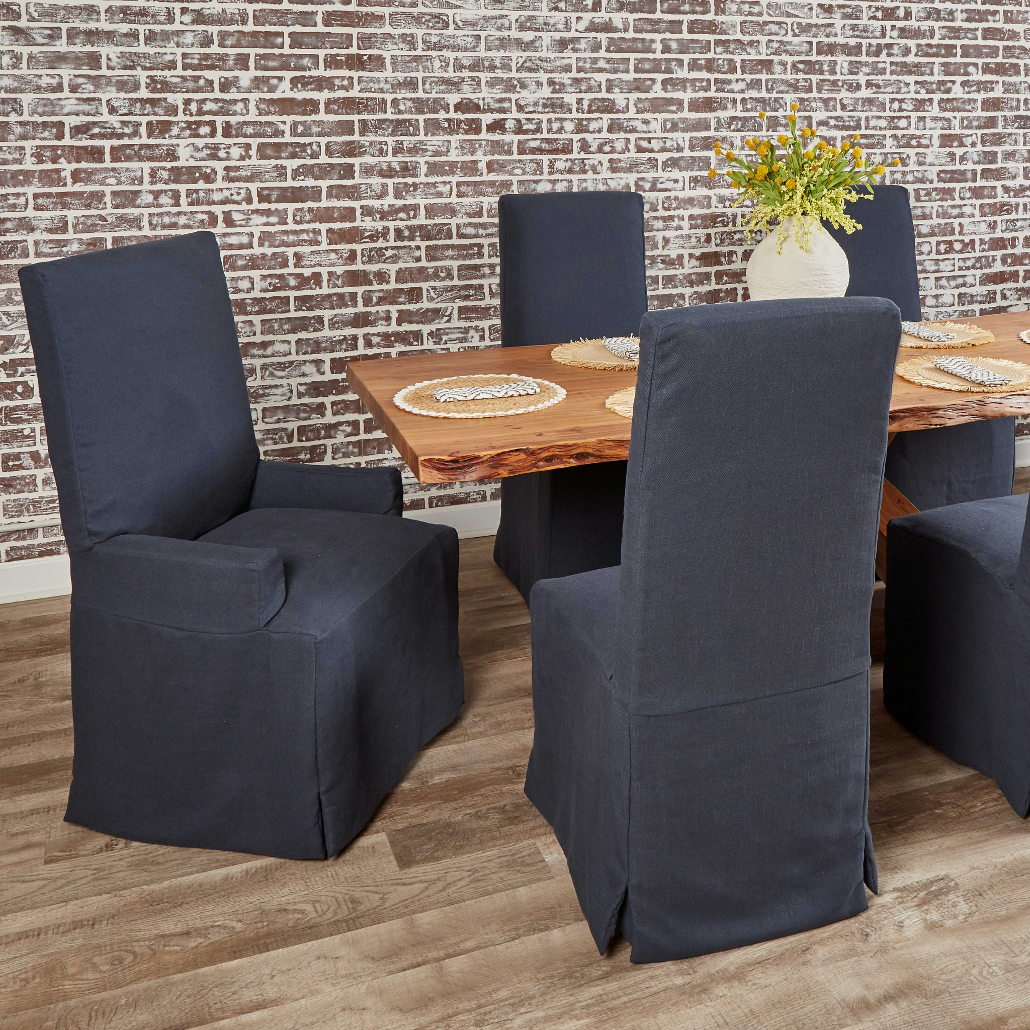 Waterway Slipcovered Dining Arm Chair