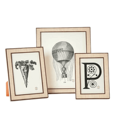 Aberdeen Abaca & Brown Picture Frame - Three Sizes - Our Boat House