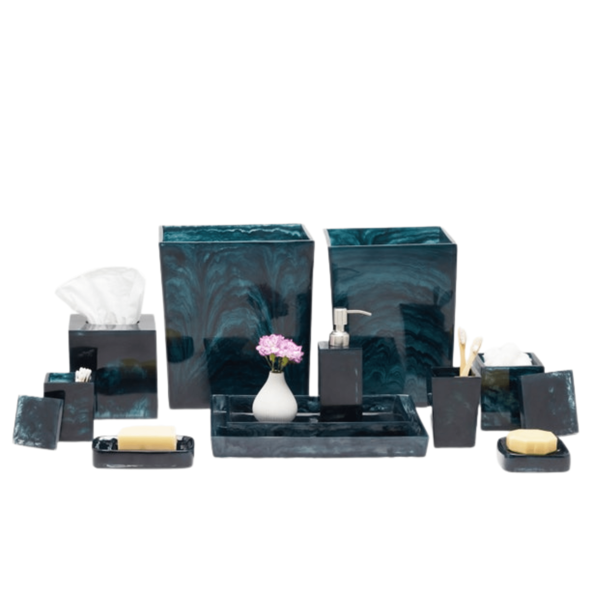 Abiko Bath Accessories - Dark Teal - Our Boat House