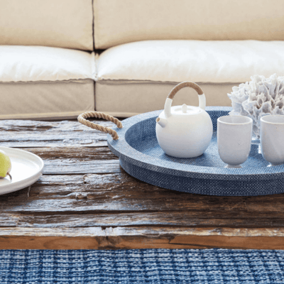 Aegean Serving Tray in Indigo - Our Boat House