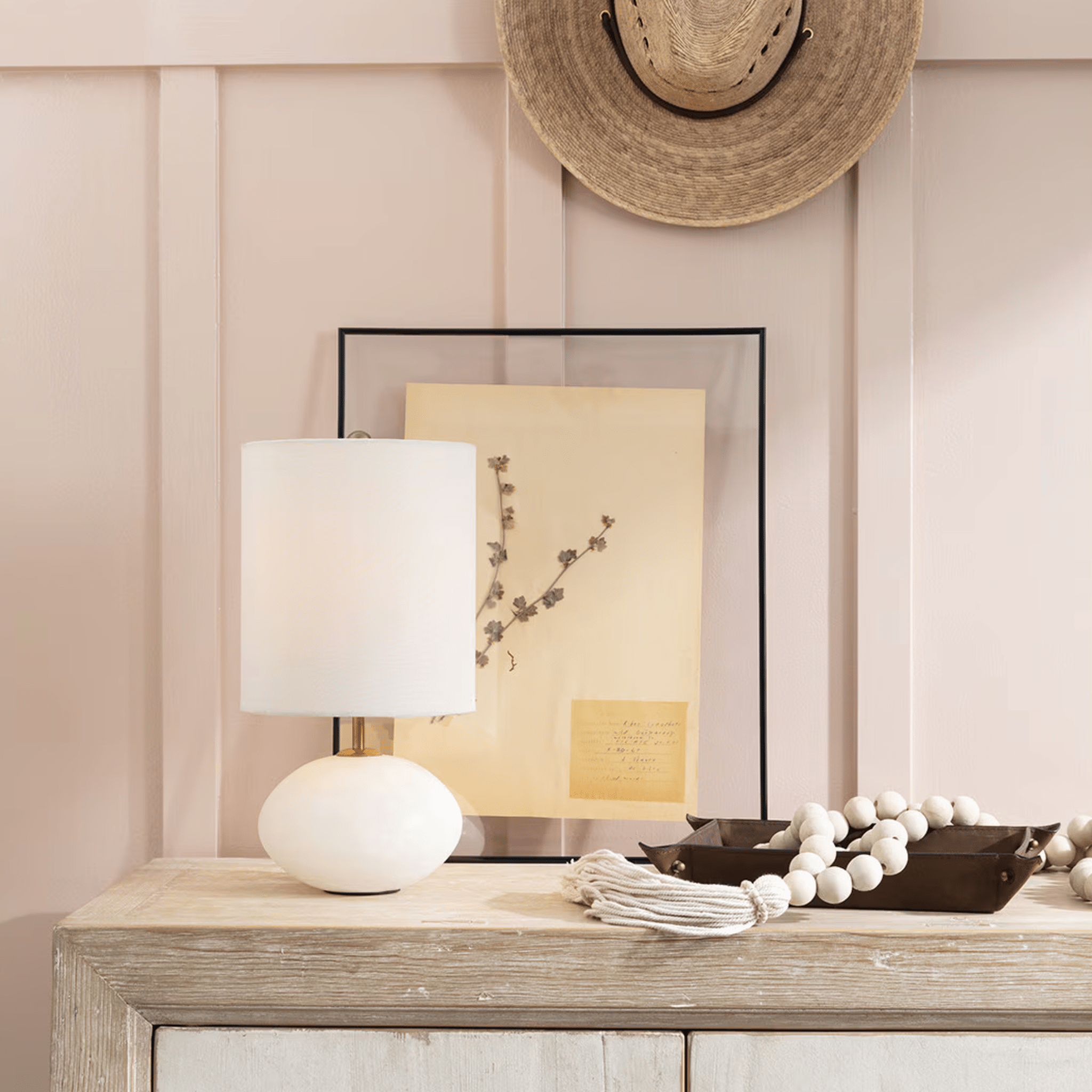 Alabaster Mini Orb Lamp - coastal inspired home furnishing lifestyle