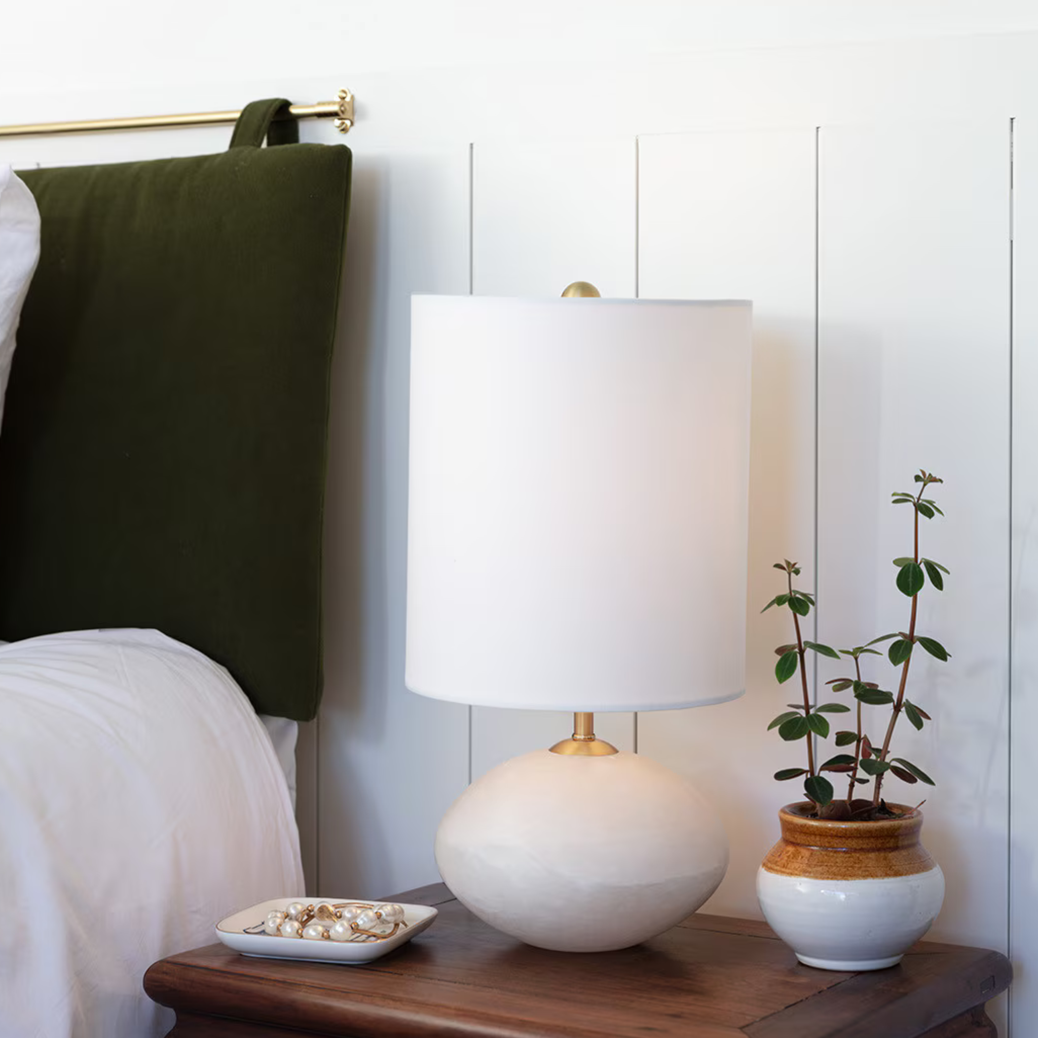 Alabaster Mini Orb Lamp - Our Boat House