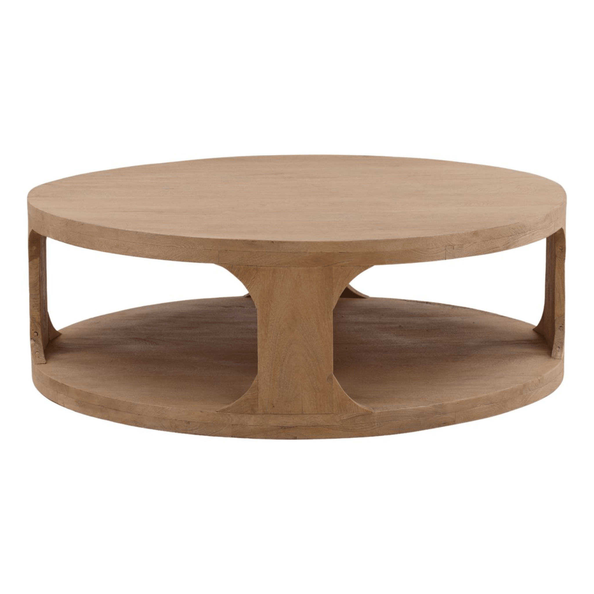 Aleski Natural Round Coffee Table - Our Boat House