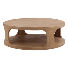 Aleski Natural Round Coffee Table - Our Boat House