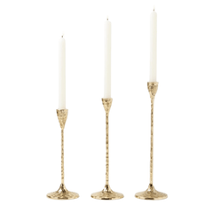 Alina Gold Candle Holders - Set of Three - Our Boat House