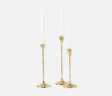 Alina Gold Candle Holders - Set of Three - Our Boat House