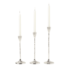Alina Silver Candle Holders - Set of Three - Our Boat House