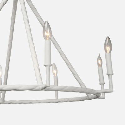 Aloni White Gesso Candelabra Chandelier - Our Boat House