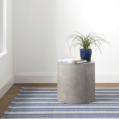 Always Greener Indoor/Outdoor Rug - Blue & Grey Stripe - Our Boat House