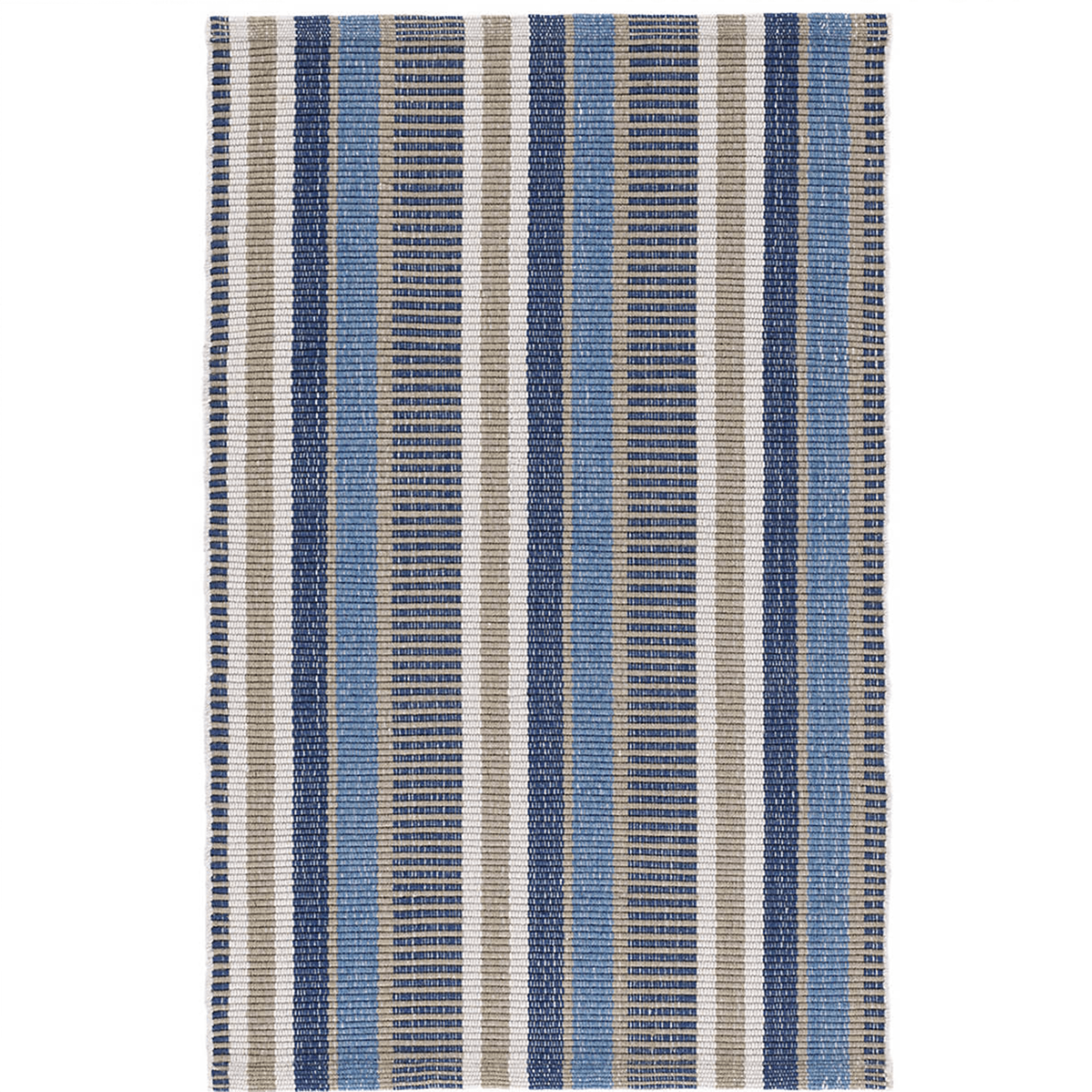 Always Greener Indoor/Outdoor Rug - Blue & Grey Stripe - Our Boat House