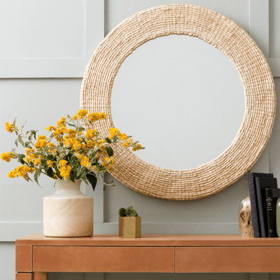 Amani Abaca Rope Mirror - Two Shapes/Sizes - Our Boat House
