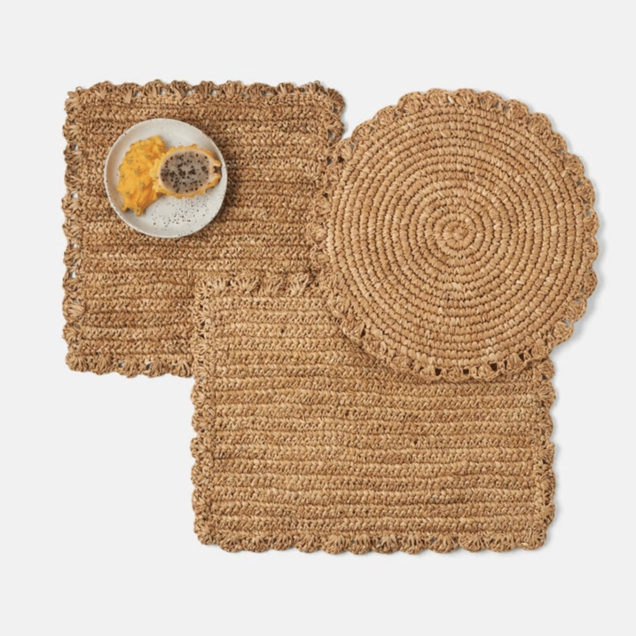 Amelia Natural Placemat Set - Three Sizes - Our Boat House