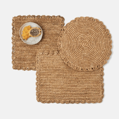Amelia Natural Placemat Set - Three Sizes - Our Boat House
