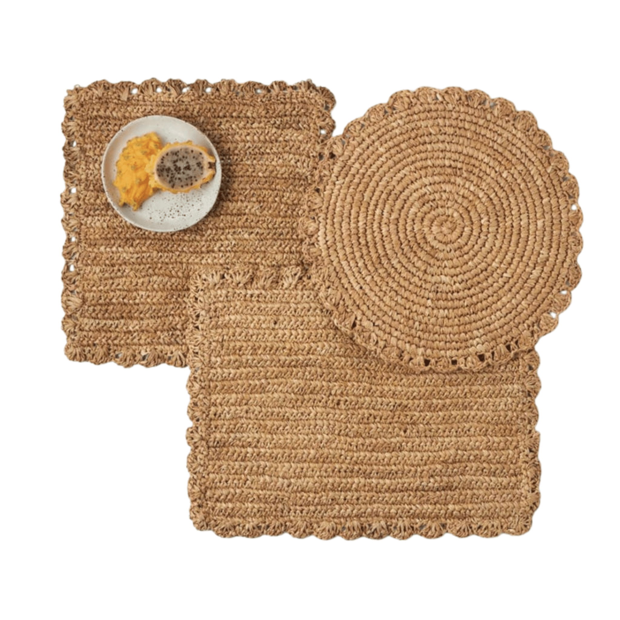 Amelia Natural Placemat Set - Three Sizes - Our Boat House