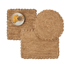Amelia Natural Placemat Set - Three Sizes - Our Boat House