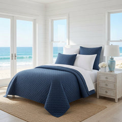 Amity Quilted Sham - Navy - Our Boat House