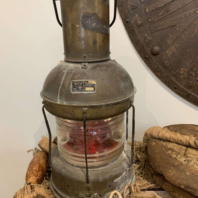 Anchor Lantern - Large w/Red Lense - Our Boat House