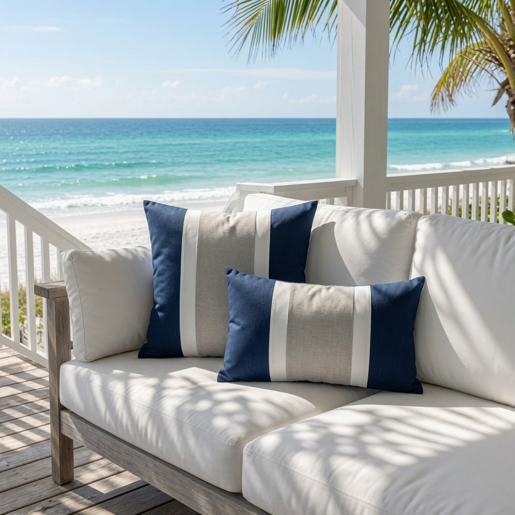 Anna Maria Island Indoor/Outdoor Pillow - Indigo - Our Boat House