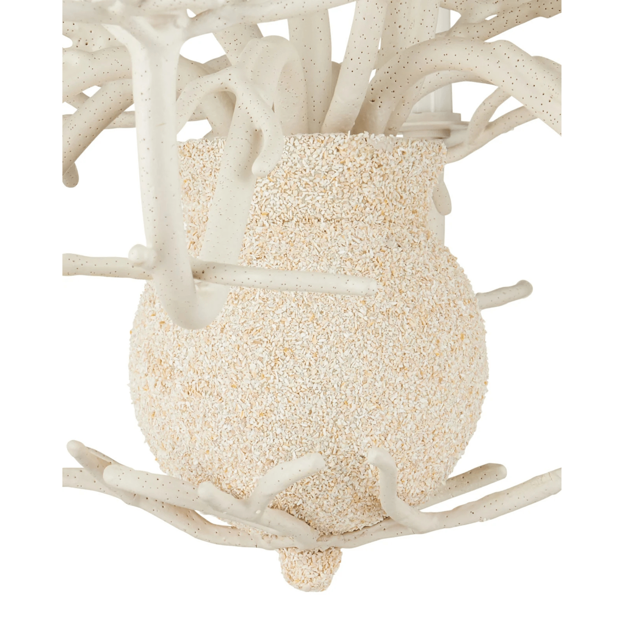 Antique White Coral Small 6 - Light Chandelier - Our Boat House